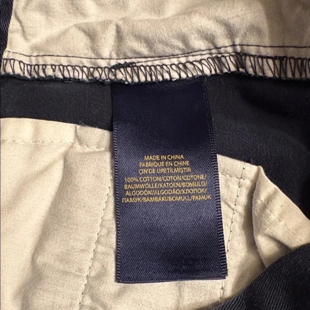 Polo by Ralph Lauren boys chino Bermuda shorts navy blue Size 18